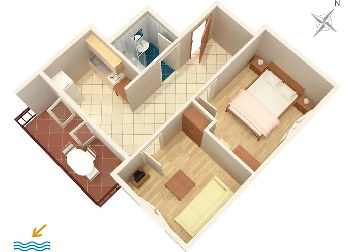 By The Sea Jezera, Murter - 5123 Apartamento *